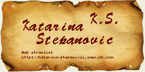 Katarina Stepanović vizit kartica